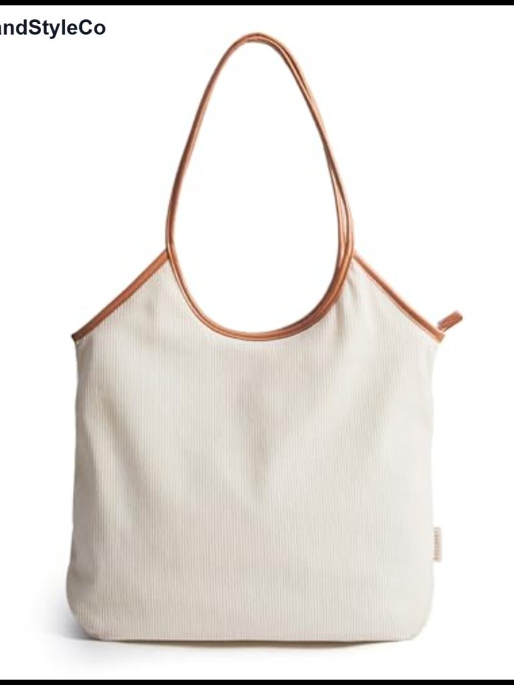 Corduroy Tote Bag with Zipper Casual Shoulder Bag Women's Large Capacity
